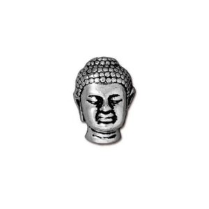 Shop Beads With Large Holes! Buddha Beads TierraCast Large Hole Antique Silver Buddha Beads 14mm x 9.75mm 2 pcs F390 | Shop jewelry making and beading supplies, tools & findings for DIY jewelry making and crafts. #jewelrymaking #diyjewelry #jewelrycrafts #jewelrysupplies #beading #affiliate #ad