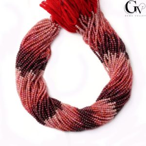 Shop Ruby Round Beads! Burma Ruby Faceted Round Beads, Ruby Shaded Loose Beads For Jewelry Designing, 2.5 mm Rounds Gems Beads, 12.5 Inches Wholesale Bead Strand | Natural genuine round Ruby beads for beading and jewelry making.  #jewelry #beads #beadedjewelry #diyjewelry #jewelrymaking #beadstore #beading #affiliate #ad