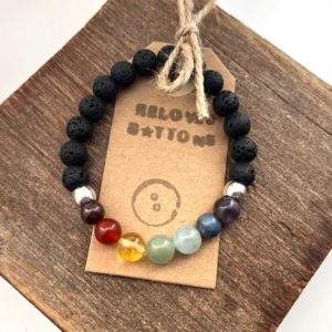 Shop Chakra Bracelets! Chakra bracelet, chakra bracelet rainbow, chakra lava stone bracelet, chakra beaded bracelet, lava stone bracelet, chakra bead bracelet, | Shop jewelry making and beading supplies, tools & findings for DIY jewelry making and crafts. #jewelrymaking #diyjewelry #jewelrycrafts #jewelrysupplies #beading #affiliate #ad