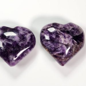 Shop Amethyst Shapes! Chevron Amethyst Gemstone hearts, Amethyst Hearts, Gemstone Heart, Lucky Hope Stone, Palm stone, worry stone,Calming, Clears Negative Energy | Natural genuine stones & crystals in various shapes & sizes. Buy raw cut, tumbled, or polished gemstones for making jewelry or crystal healing energy vibration raising reiki stones. #crystals #gemstones #crystalhealing #crystalsandgemstones #energyhealing #affiliate #ad