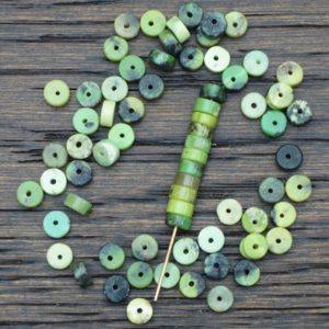 Chrysoprase 6 mm Heishi Beads – Set of 10 | Chrysoprase Round Beads | Natural Stone Beads | Natural genuine other-shape Gemstone beads for beading and jewelry making.  #jewelry #beads #beadedjewelry #diyjewelry #jewelrymaking #beadstore #beading #affiliate #ad