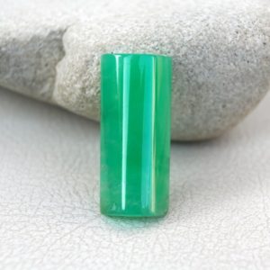 Shop Chrysoprase Cabochons! Chrysoprase cabochon gemstone 23x10mm Half cylinder shape 10.98ct Natural loose stone | Natural genuine stones & crystals in various shapes & sizes. Buy raw cut, tumbled, or polished gemstones for making jewelry or crystal healing energy vibration raising reiki stones. #crystals #gemstones #crystalhealing #crystalsandgemstones #energyhealing #affiliate #ad