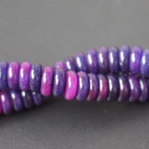 Dyed Sugilite Spacer Beads,Rondelle Beads ,Smooth Beads,loose beads，15'' per strand 3x6mm 3x8mm 3x10mm 4x12mm | Natural genuine rondelle Sugilite beads for beading and jewelry making.  #jewelry #beads #beadedjewelry #diyjewelry #jewelrymaking #beadstore #beading #affiliate #ad