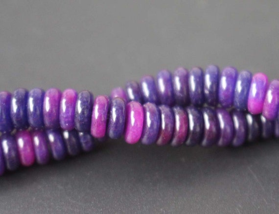 Dyed Sugilite Spacer Beads,rondelle Beads ,smooth Beads,loose Beads，15'' Per Strand 3x6mm 3x8mm 3x10mm 4x12mm