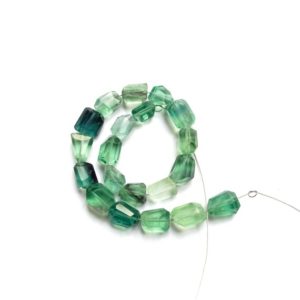 Shop Fluorite Chip & Nugget Beads! Excellent 10 piece faceted Green Fluorite tumbled ,Tumbled Shape gemstone, briolette beads 12×8 to 9×7 mm Approx, Best for Jewellery | Natural genuine chip Fluorite beads for beading and jewelry making.  #jewelry #beads #beadedjewelry #diyjewelry #jewelrymaking #beadstore #beading #affiliate #ad