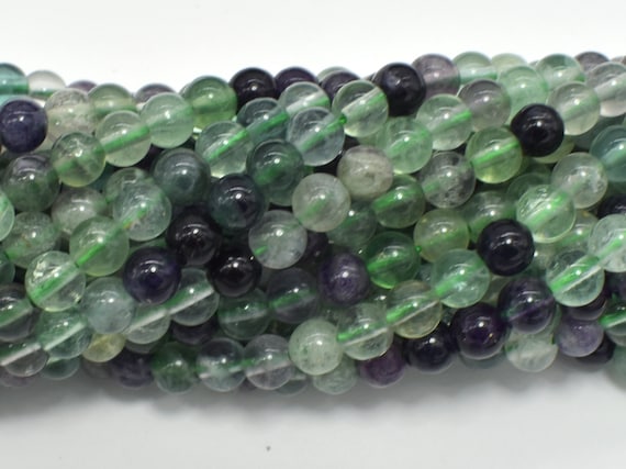 Fluorite Beads, Rainbow Fluorite, 6mm, Round Beads, 15 Inch, Full Strand, Approx. 63 Beads, Hole 1 Mm (224054009)
