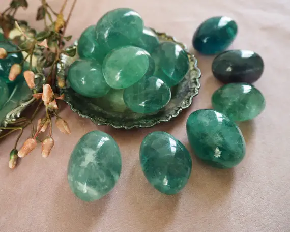 Fluorite – Blue Green Fluorite Tumbled Stone – The Stone Of Focus And Creativity – Crystals