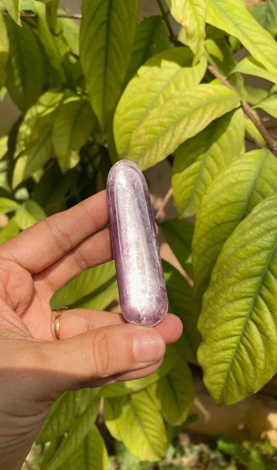 Gemmy Lepidolite Wand/massage Wand To Remove Blockages/ Peace Maker Stone / Healing Stone/ Crown Chakra Stone/gem Collection