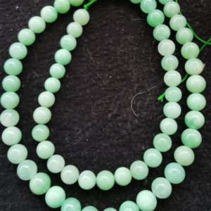 Shop Chrysoprase Round Beads! Genuine Australian Chrysoprase round beads Genuine Natural Gemstone-4-8mm Australian Necklace-bracelet-earring 16inch | Natural genuine round Chrysoprase beads for beading and jewelry making.  #jewelry #beads #beadedjewelry #diyjewelry #jewelrymaking #beadstore #beading #affiliate #ad