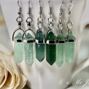 Shop Fluorite Earrings! Genuine Healing Crystal Gemstone Chakra Point Silver Pendent Green Fluorite Earrings & Necklace | Natural genuine Fluorite earrings. Buy crystal jewelry, handmade handcrafted artisan jewelry for women.  Unique handmade gift ideas. #jewelry #beadedearrings #beadedjewelry #gift #shopping #handmadejewelry #fashion #style #product #earrings #affiliate #ad