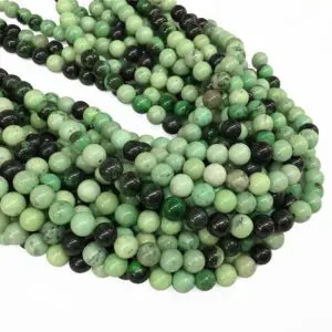 Shop Chrysoprase Round Beads! Green Chrysoprase Round Beads, 6mm 8mm 10mm Gemstone Beads Approx 15.5 Inch Strand | Natural genuine round Chrysoprase beads for beading and jewelry making.  #jewelry #beads #beadedjewelry #diyjewelry #jewelrymaking #beadstore #beading #affiliate #ad