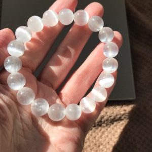 Shop Selenite Bracelets! High Quality Natural Selenite Bracelet 10mm | Natural genuine Selenite bracelets. Buy crystal jewelry, handmade handcrafted artisan jewelry for women.  Unique handmade gift ideas. #jewelry #beadedbracelets #beadedjewelry #gift #shopping #handmadejewelry #fashion #style #product #bracelets #affiliate #ad