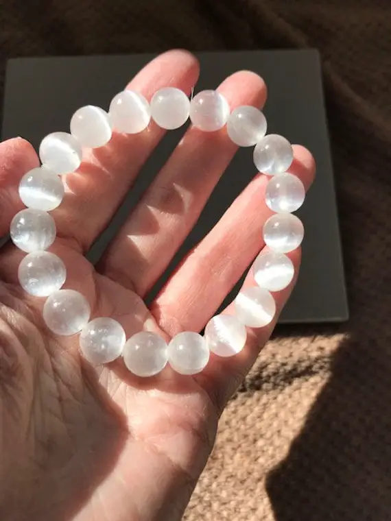 High Quality Natural Selenite Bracelet 8mm And 10mm