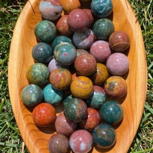 Shop Ocean Jasper Shapes! High Quality Ocean Jasper Spheres  – 3 Piece – 5 Pieces – Healing – Crystal – Gemstone – Reiki – Colorful – Metaphysical | Natural genuine stones & crystals in various shapes & sizes. Buy raw cut, tumbled, or polished gemstones for making jewelry or crystal healing energy vibration raising reiki stones. #crystals #gemstones #crystalhealing #crystalsandgemstones #energyhealing #affiliate #ad