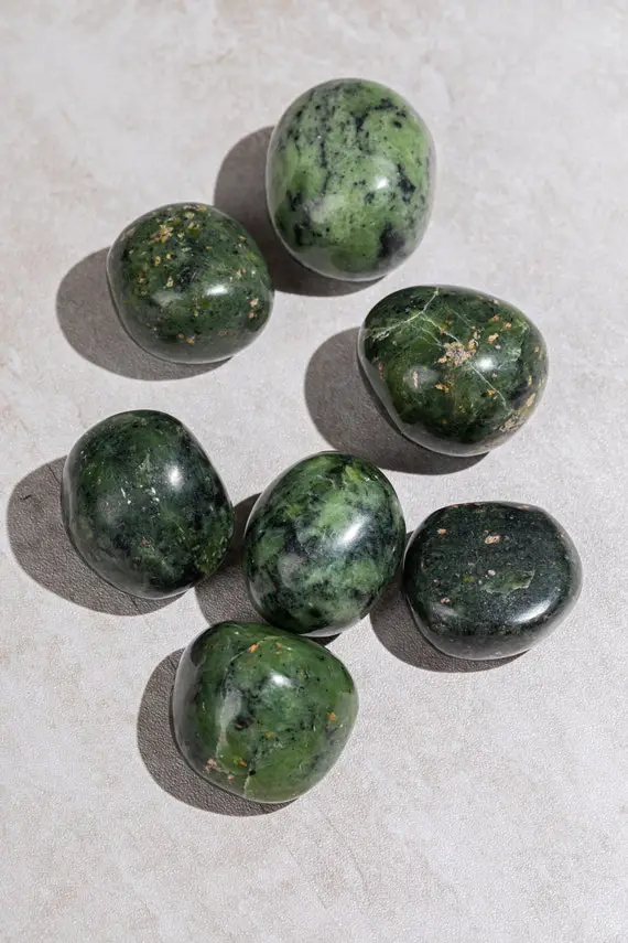 Nephrite Jade, Jade Tumbled Stone, Jade Crystal