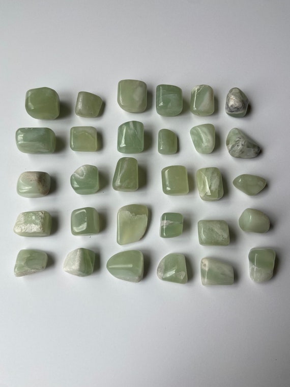 Jade Tumbled Stone // Real Burmese Jade High Quality Grade A Jade Polished Jade Crystal