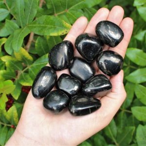 Shop Jet Stones & Crystals! Jet Tumbled Stones: Choose How Many Pieces (Premium Quality 'A' Grade) | Natural genuine stones & crystals in various shapes & sizes. Buy raw cut, tumbled, or polished gemstones for making jewelry or crystal healing energy vibration raising reiki stones. #crystals #gemstones #crystalhealing #crystalsandgemstones #energyhealing #affiliate #ad