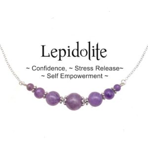 Shop Lepidolite Necklaces! Lepidolite Bar Necklace, Matching Earrings, Stress Release, Self-Empowerment, Transition, Confidence | Natural genuine Lepidolite necklaces. Buy crystal jewelry, handmade handcrafted artisan jewelry for women.  Unique handmade gift ideas. #jewelry #beadednecklaces #beadedjewelry #gift #shopping #handmadejewelry #fashion #style #product #necklaces #affiliate #ad
