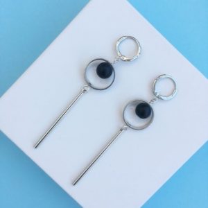 Shop Shungite Earrings! Long black dangle earrings, Geometric minimalist jewelry with shungite, Modern dangly everyday earrings, Trendy black drop earrings | Natural genuine Shungite earrings. Buy crystal jewelry, handmade handcrafted artisan jewelry for women.  Unique handmade gift ideas. #jewelry #beadedearrings #beadedjewelry #gift #shopping #handmadejewelry #fashion #style #product #earrings #affiliate #ad