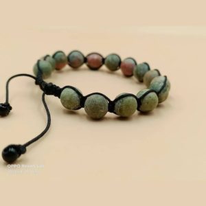 Shop Unakite Bracelets! Macrame bracelet with unakite stone is handmade. It is natural aged. Thanks to its content, it keeps people away from bad energies. | Natural genuine Unakite bracelets. Buy crystal jewelry, handmade handcrafted artisan jewelry for women.  Unique handmade gift ideas. #jewelry #beadedbracelets #beadedjewelry #gift #shopping #handmadejewelry #fashion #style #product #bracelets #affiliate #ad