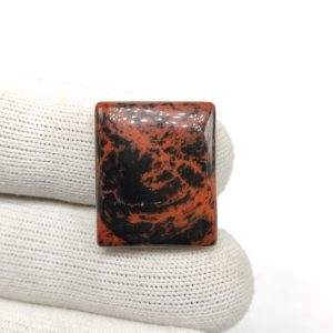 Mahogany obsidian cabochon 15ct rectangle shape 22X18X4 MM 100% Natural red black mahogany obsidian gemstone CAB01024 | Natural genuine stones & crystals in various shapes & sizes. Buy raw cut, tumbled, or polished gemstones for making jewelry or crystal healing energy vibration raising reiki stones. #crystals #gemstones #crystalhealing #crystalsandgemstones #energyhealing #affiliate #ad