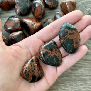 Shop Tumbled Mahogany Obsidian Crystals & Pocket Stones! Mahogany Obsidian Free Form Tumbled Crystals Healing Crystals and Stones Obsidian Stones Jewelry Making Crystals Mineral Specimen | Natural genuine stones & crystals in various shapes & sizes. Buy raw cut, tumbled, or polished gemstones for making jewelry or crystal healing energy vibration raising reiki stones. #crystals #gemstones #crystalhealing #crystalsandgemstones #energyhealing #affiliate #ad