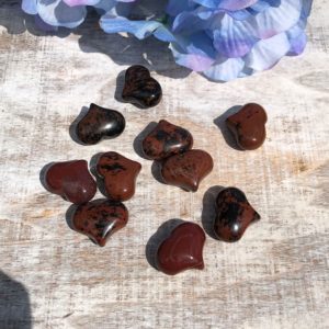Shop Mahogany Obsidian Shapes! Mahogany Obsidian Puffy Tiny Heart Shaped Stone | Natural genuine stones & crystals in various shapes & sizes. Buy raw cut, tumbled, or polished gemstones for making jewelry or crystal healing energy vibration raising reiki stones. #crystals #gemstones #crystalhealing #crystalsandgemstones #energyhealing #affiliate #ad