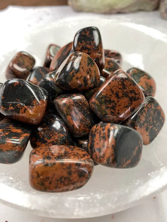 Mahogany Obsidian Tumbles, Tumbled Mahogany Obsidian, Healing Crystals & Stones, Reiki, Cryatals, Crystals