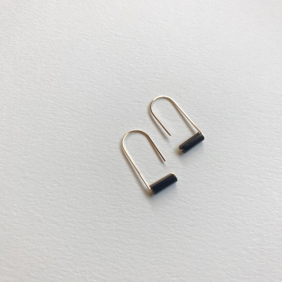 Mies - Black Tourmaline Earrings