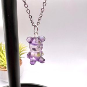 Shop Fluorite Necklaces! Fluorite Bear Necklace | Mini Fluorite Bear Necklace | Rainbow Fluorite Necklace | Natural genuine Fluorite necklaces. Buy crystal jewelry, handmade handcrafted artisan jewelry for women.  Unique handmade gift ideas. #jewelry #beadednecklaces #beadedjewelry #gift #shopping #handmadejewelry #fashion #style #product #necklaces #affiliate #ad