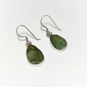Shop Moldavite Earrings! Moldavite Earrings 925 Sterling Silver Czech Republic AAA+ Quality Natural Top Moldavite Rough Healing Gemstone Handmade Earrings Gifts | Natural genuine Moldavite earrings. Buy crystal jewelry, handmade handcrafted artisan jewelry for women.  Unique handmade gift ideas. #jewelry #beadedearrings #beadedjewelry #gift #shopping #handmadejewelry #fashion #style #product #earrings #affiliate #ad