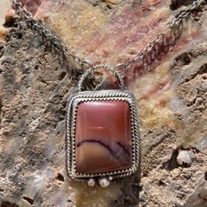 Shop Mookaite Jasper Necklaces! Mookaite Jasper Necklace, Sterling Silver Chain, Cabochon, Stone, Polished Cabochon, Handmade, Free Shipping | Natural genuine Mookaite Jasper necklaces. Buy crystal jewelry, handmade handcrafted artisan jewelry for women.  Unique handmade gift ideas. #jewelry #beadednecklaces #beadedjewelry #gift #shopping #handmadejewelry #fashion #style #product #necklaces #affiliate #ad