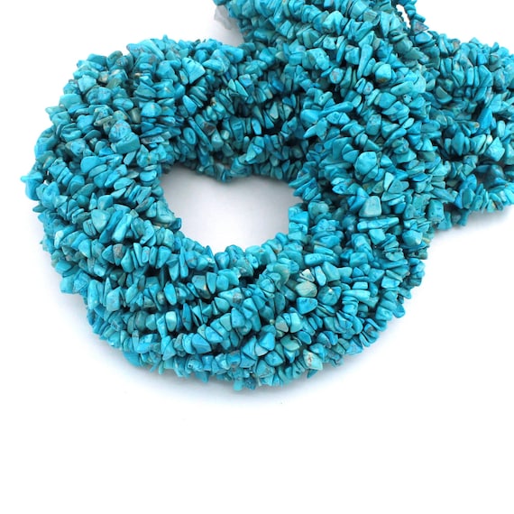 Turquoise Chips Uncut Beads, Smooth Chips, Rough Nugget Beads, Turquoise Gemstone Beads, Turquoise Chips Beads, Un Shape, Craft Supply Beads