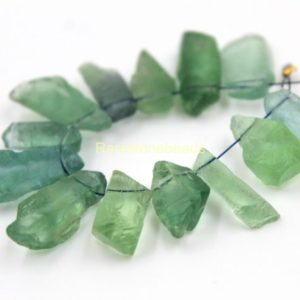 Shop Fluorite Chip & Nugget Beads! Natural Flourite gemstone Raw, Drilled gemstone, Blue Fluorite gemstone Rough, Top drill Fluorite raw, Quantity 100 Cts, size 8 to 14 mm | Natural genuine chip Fluorite beads for beading and jewelry making.  #jewelry #beads #beadedjewelry #diyjewelry #jewelrymaking #beadstore #beading #affiliate #ad