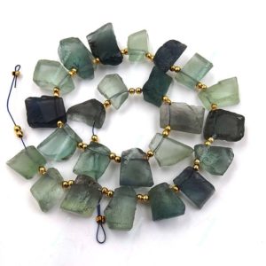 Shop Fluorite Chip & Nugget Beads! Natural Fluorite raw, 15 Pieces, Green Fluorite stone, Raw gemstone, Drilled gemstone rough, Natural Fluorite crystal, size 8 to 13 mm Raw | Natural genuine chip Fluorite beads for beading and jewelry making.  #jewelry #beads #beadedjewelry #diyjewelry #jewelrymaking #beadstore #beading #affiliate #ad