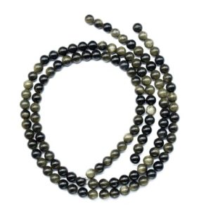 Shop Golden Obsidian Beads! Natural Golden Obsidian Smooth Beads,AAA Quality,Jewelry Making Crafts,Obsidian Round Ball,Handmade Jewelry,Obsidian Loose Beads,Wholesale | Natural genuine round Golden Obsidian beads for beading and jewelry making.  #jewelry #beads #beadedjewelry #diyjewelry #jewelrymaking #beadstore #beading #affiliate #ad