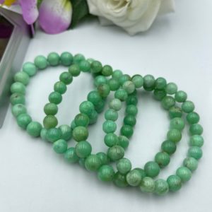Shop Chrysoprase Bracelets! Natural Green Chrysoprase Round Beaded Bracelet for making jewelry Real Smooth Chrysoprase bracelet | Natural genuine Chrysoprase bracelets. Buy crystal jewelry, handmade handcrafted artisan jewelry for women.  Unique handmade gift ideas. #jewelry #beadedbracelets #beadedjewelry #gift #shopping #handmadejewelry #fashion #style #product #bracelets #affiliate #ad