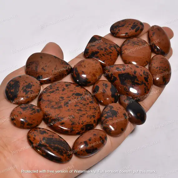 Natural Mahagony Obsidian Cabochon, Wholesale Obsidian Crystal In Bulk, Loose Gemstones, Wire Wrap Pendant Making, Size 20mm To 40mm