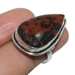 Shop Mahogany Obsidian Rings! Natural Mahogany Obsidian Ring , Gemstone Ring, Designer Ring, Ethnic Ring, 925 Sterling Silver Plated Jewelry "Size – 6" MG83(193) | Natural genuine Mahogany Obsidian rings, simple unique handcrafted gemstone rings. #rings #jewelry #shopping #gift #handmade #fashion #style #affiliate #ad