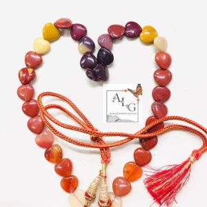 Shop Mookaite Jasper Necklaces! Natural Mookaite Jasper Gemstone Necklace Heart Shape Gorgeous Looking Mookaite Jasper Necklace 18 Inch Long Necklace Jewelry Gift For Her | Natural genuine Mookaite Jasper necklaces. Buy crystal jewelry, handmade handcrafted artisan jewelry for women.  Unique handmade gift ideas. #jewelry #beadednecklaces #beadedjewelry #gift #shopping #handmadejewelry #fashion #style #product #necklaces #affiliate #ad
