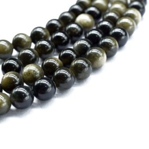 Shop Obsidian Round Beads! Natural Obsidian Beads, Smooth round beads, 6-7mm Round beads, Black color Beads, Obsidian Jewellery beads, Craft beads, Birthstone beads | Natural genuine round Obsidian beads for beading and jewelry making.  #jewelry #beads #beadedjewelry #diyjewelry #jewelrymaking #beadstore #beading #affiliate #ad