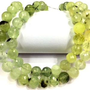Shop Prehnite Round Beads! Natural Prehnite Round Beads Strand Prehnite Round Gemstone Beads Prehnite Faceted Round Ball Beads High Luster Prehnite Beads 8.MM Round | Natural genuine round Prehnite beads for beading and jewelry making.  #jewelry #beads #beadedjewelry #diyjewelry #jewelrymaking #beadstore #beading #affiliate #ad