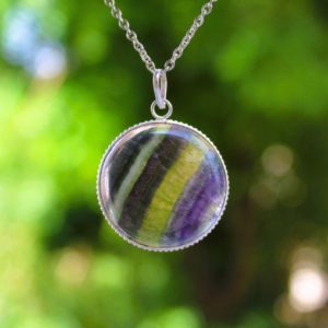 Shop Fluorite Pendants! Natural Rainbow Fluorite Pendant,Rainbow Fluorite Round Pendant,Rainbow Fluorite Crystal,Rainbow Fluorite Jewelry | Natural genuine Fluorite pendants. Buy crystal jewelry, handmade handcrafted artisan jewelry for women.  Unique handmade gift ideas. #jewelry #beadedpendants #beadedjewelry #gift #shopping #handmadejewelry #fashion #style #product #pendants #affiliate #ad