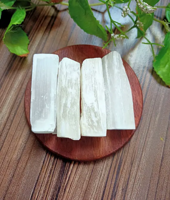 Natural Raw Selenite Stone  - Chunk - Rough Gemstone - Healing Wands - Crystal Store