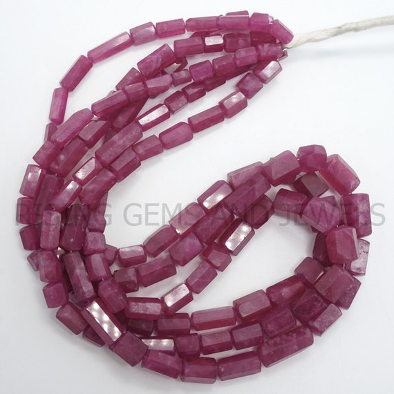 Natural Ruby Nugget, Faceted Nugget Shape Ruby Beads, 5.5*8 - 9*11 Mm Rare Ruby Nugget Beads, Wholesale Jewelry Making Bead