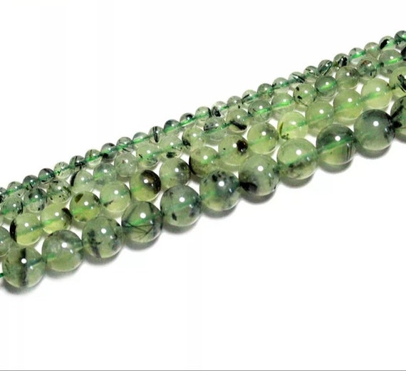 Natural Top Green Prehnite Round Beads,round Smooth ,aaa Quality 4,6,8,10 Mm Size Available,round Smooth Jewelry, Jewelry Making