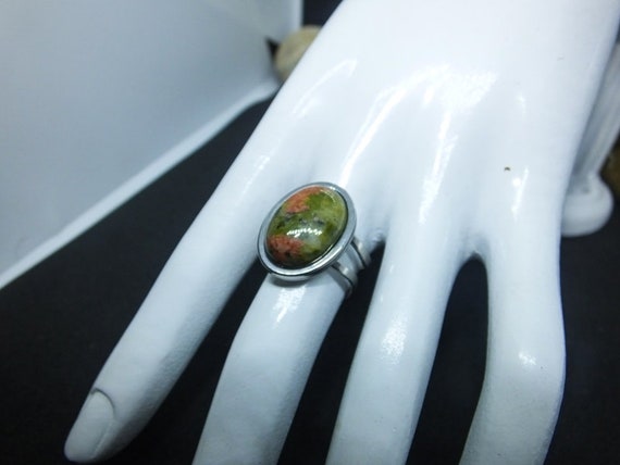 Bague En Unakite Naturelle - Protection électromagnétique / Blocages Energétiques - Pierres Naturelles