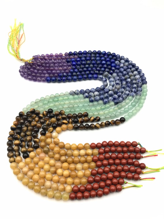New Chakra Beads,healing Beads,yoga Jewelry,smooth Loose Beads 4mm 6mm 8mm 10mm, Chakra Healing, Crystal Beads, Rainbow Beads