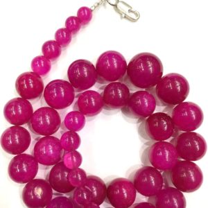 Shop Ruby Necklaces! Newly Listed~~Very Rare~~Natural Ruby Jade Smooth Round Beads Ruby Necklace~~Ruby Gemstone Beads~~Ruby Round Beads 9~14.MM~~Top Quality | Natural genuine Ruby necklaces. Buy crystal jewelry, handmade handcrafted artisan jewelry for women.  Unique handmade gift ideas. #jewelry #beadednecklaces #beadedjewelry #gift #shopping #handmadejewelry #fashion #style #product #necklaces #affiliate #ad