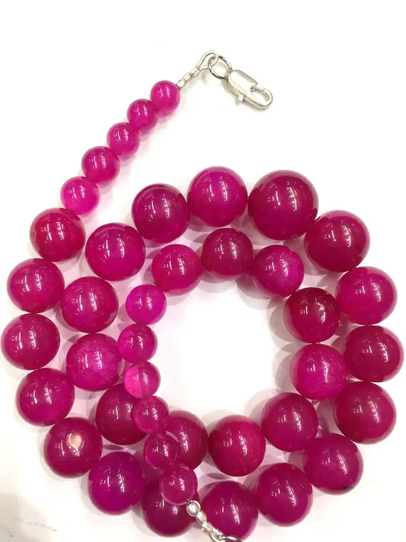 Newly Listed~~very Rare~~natural Ruby Jade Smooth Round Beads Ruby Necklace~~ruby Gemstone Beads~~ruby Round Beads 9~14.mm~~top Quality